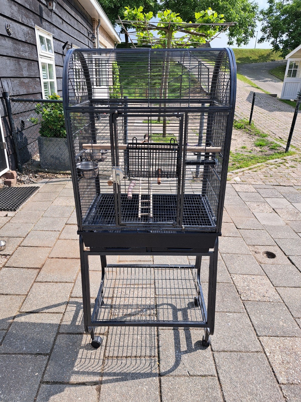 Grote vogelkooi, Ophalen of Verzenden, Gebruikt, Metaal, Vogelkooi