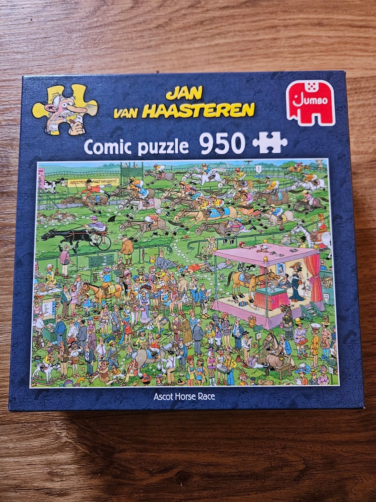 Jan van Haasteren  Puzzel 950 Stukjes - Ascot Horse Race, Ophalen, 500 t/m 1500 stukjes, Zo goed als nieuw, Legpuzzel