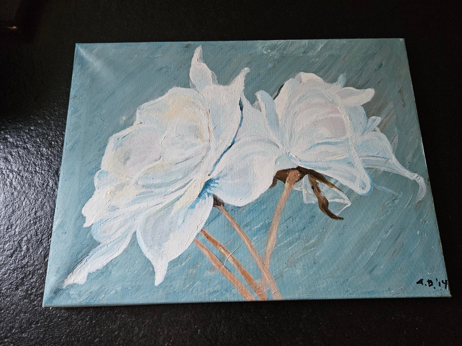 Olieverf schilderij op doek, Ophalen of Verzenden