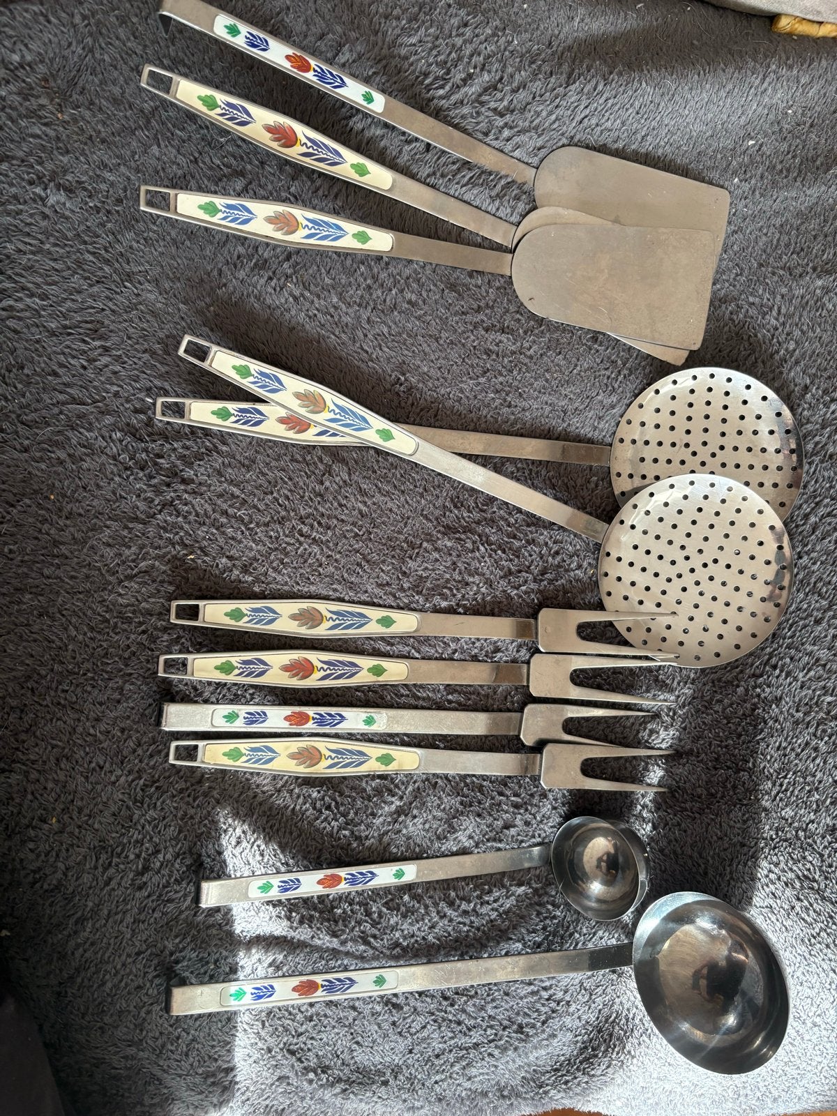 DIV Groot Boerenbont Keuken Bestek - Vorken, Lepels, Scheppe, Div, Ophalen of Verzenden, Metaal, Div