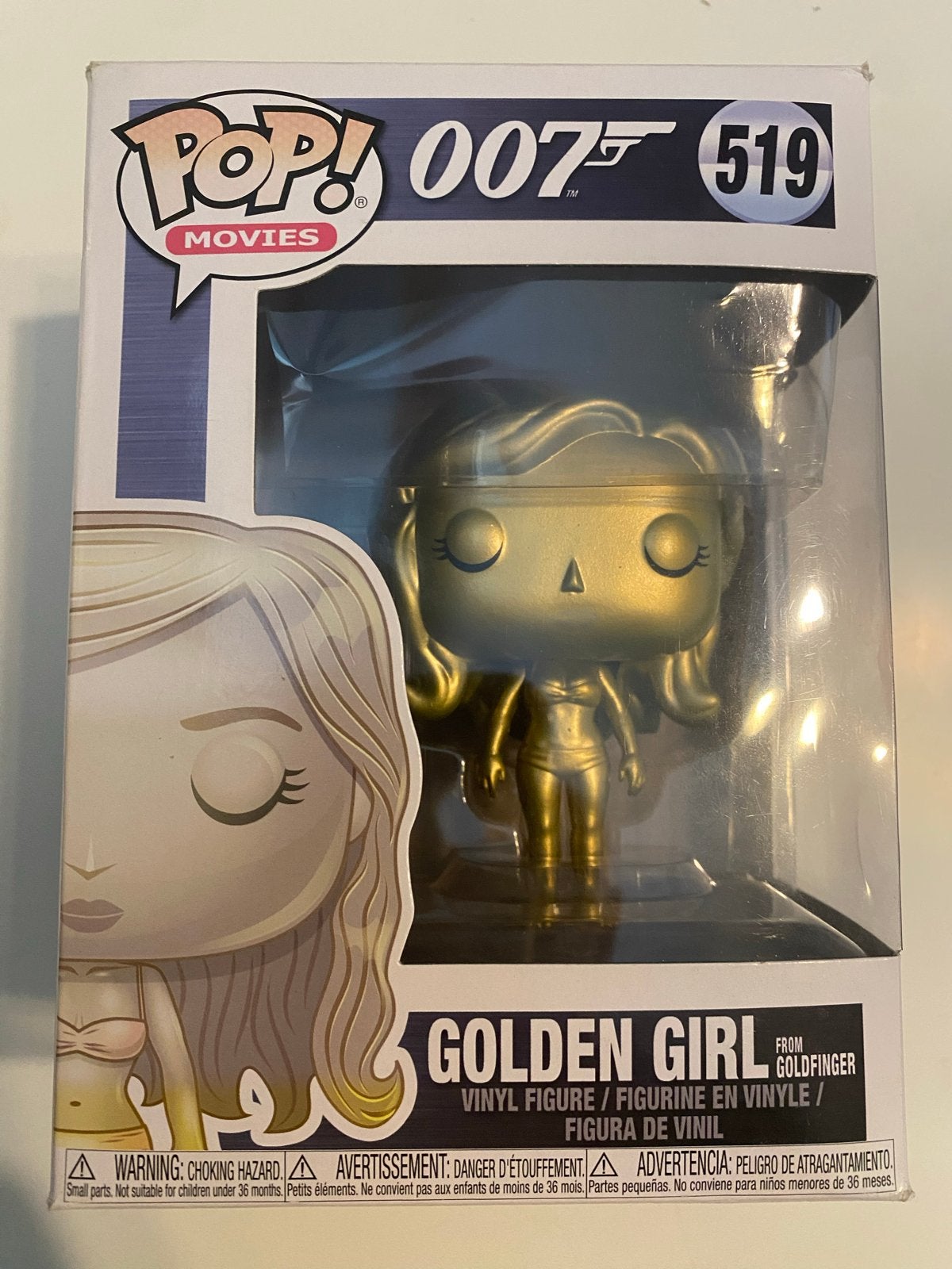 Funko Pop! 007 Golden Girl #519 uit Goldfinger, Ophalen of Verzenden, Zo goed als nieuw