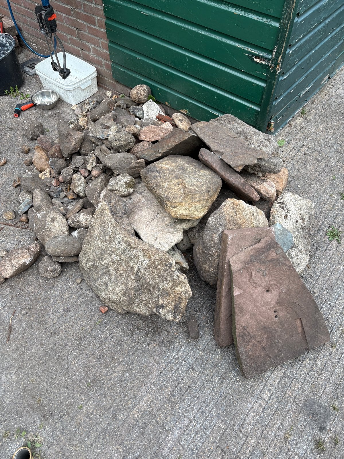 Diverse stenen en rotsen voor tuin of decoratie, Ophalen, Overige materialen, Gebruikt, Kei