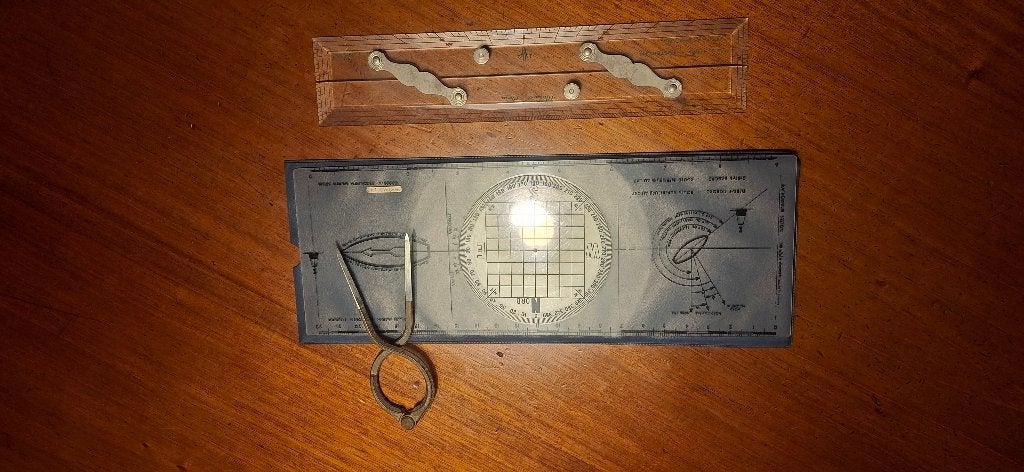 Koersplotter set met liniaal, -, -, Ophalen of Verzenden, -
