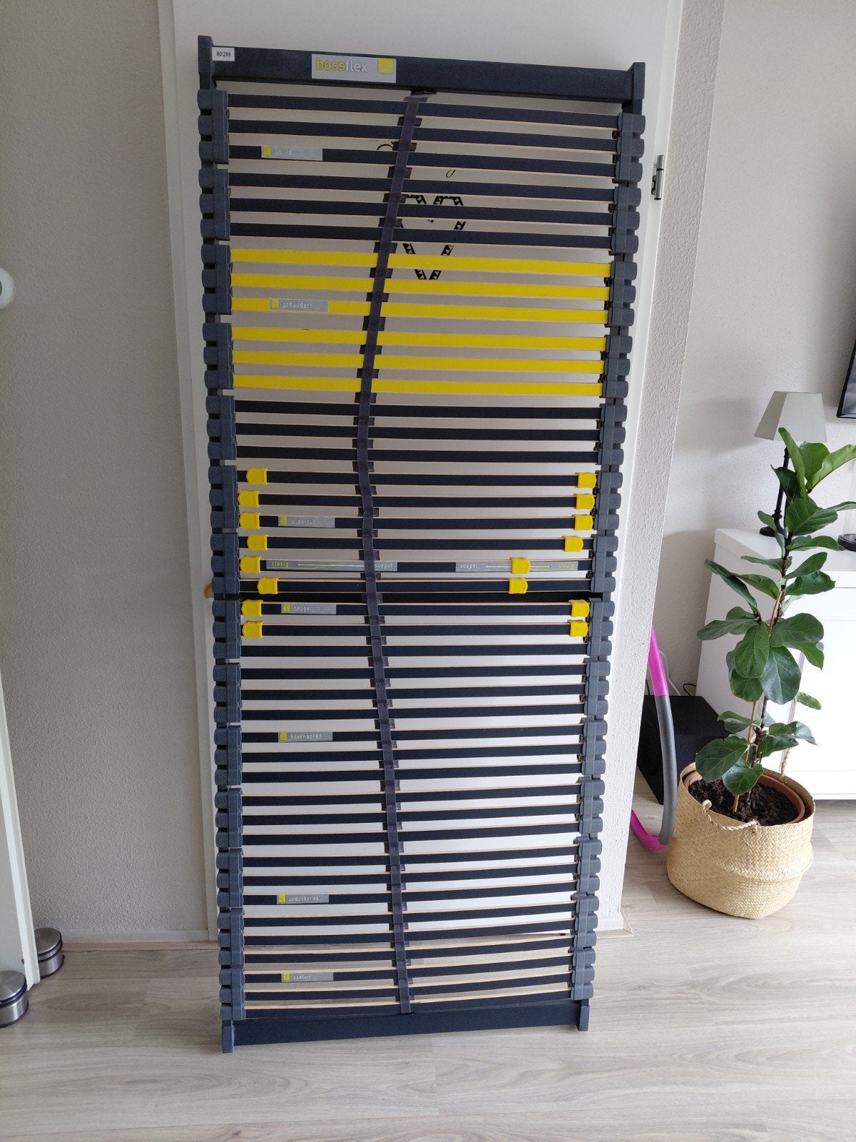 2x Bossflex 600 lattenbodem 80x200 cm, Huis en Inrichting, Ophalen, Gebruikt, Bedbodem, 200 cm