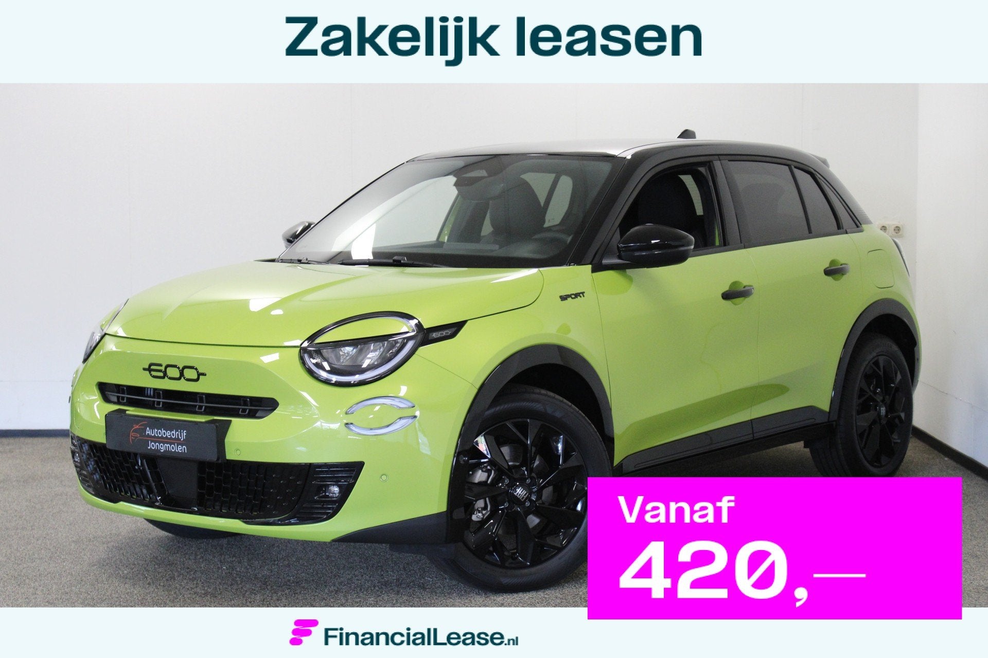 Fiat 600 1.2 Hybrid Sport, Gebruikt, Bedrijf, Hybride Elektrisch/Benzine, 3 cilinders