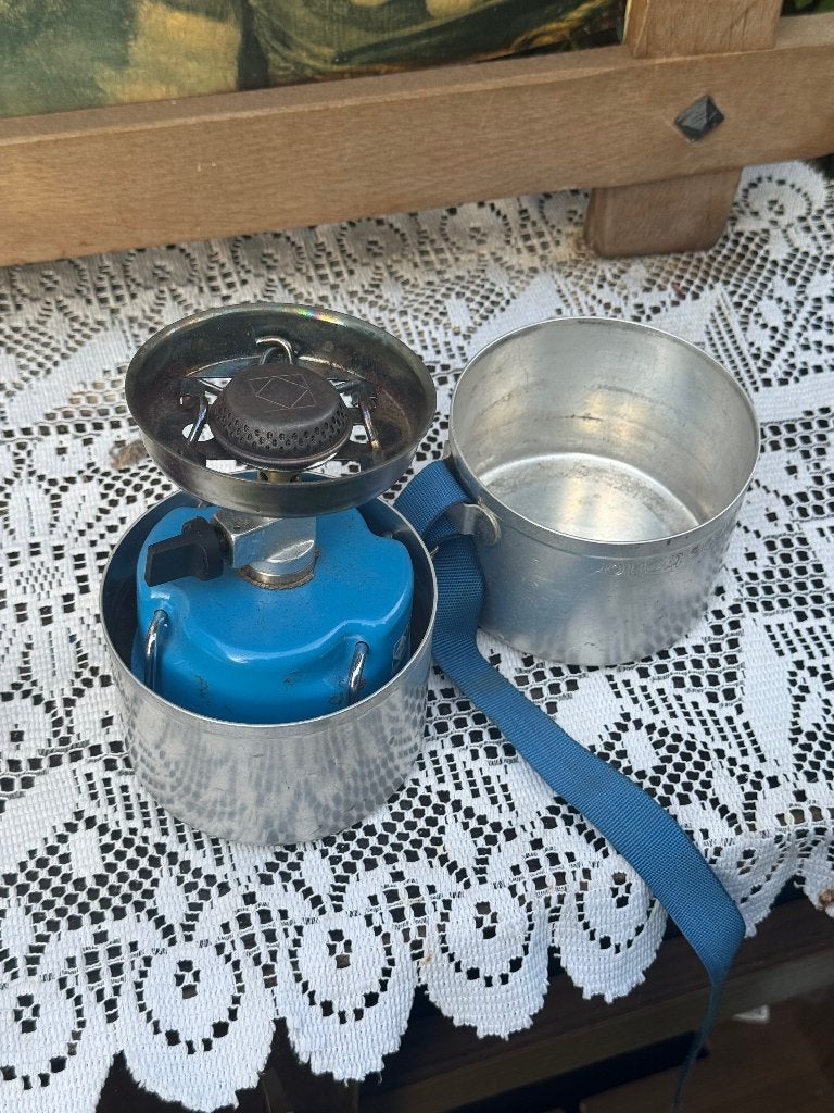Vintage camping gaz Globe Trotter draagbaar gasstelletje, Caravans en Kamperen, Ophalen of Verzenden