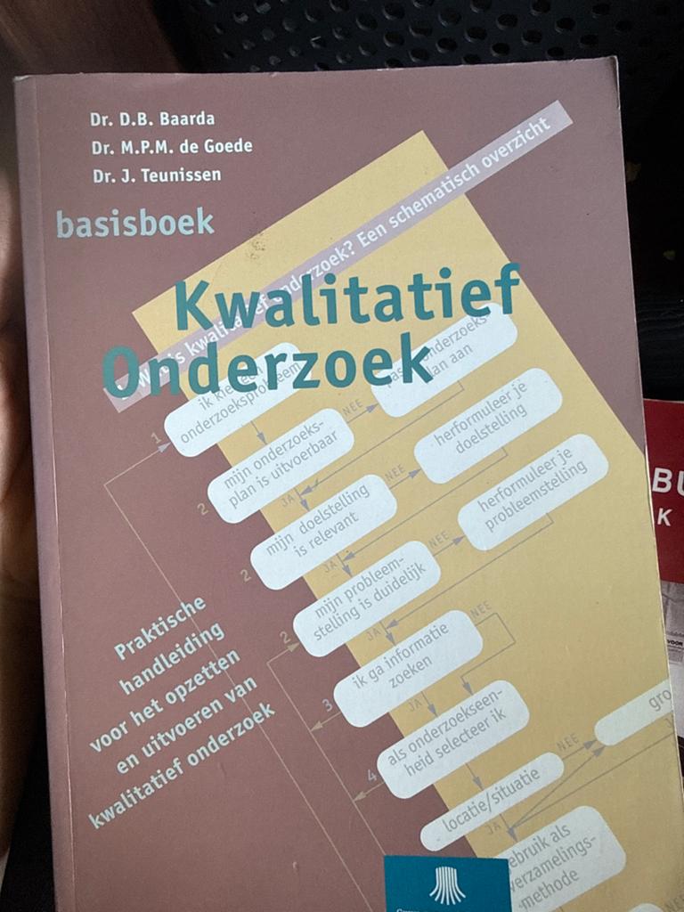 Kwalitatief Onderzoek Basisboek - Baarda, de Goede, Teunisse, Ophalen, Gamma, Gelezen, HBO