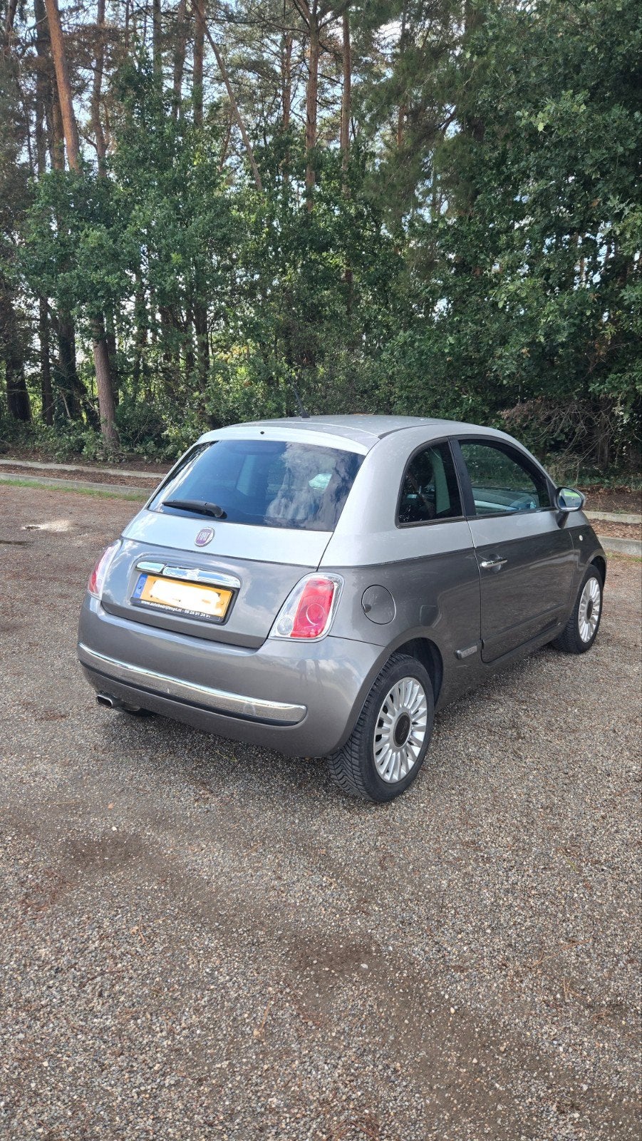 Fiat 500 1.2 Automaat – 2012 – Bicolore Metallic – APK tot, Auto's, Automaat, Stof, Beige, Particulier