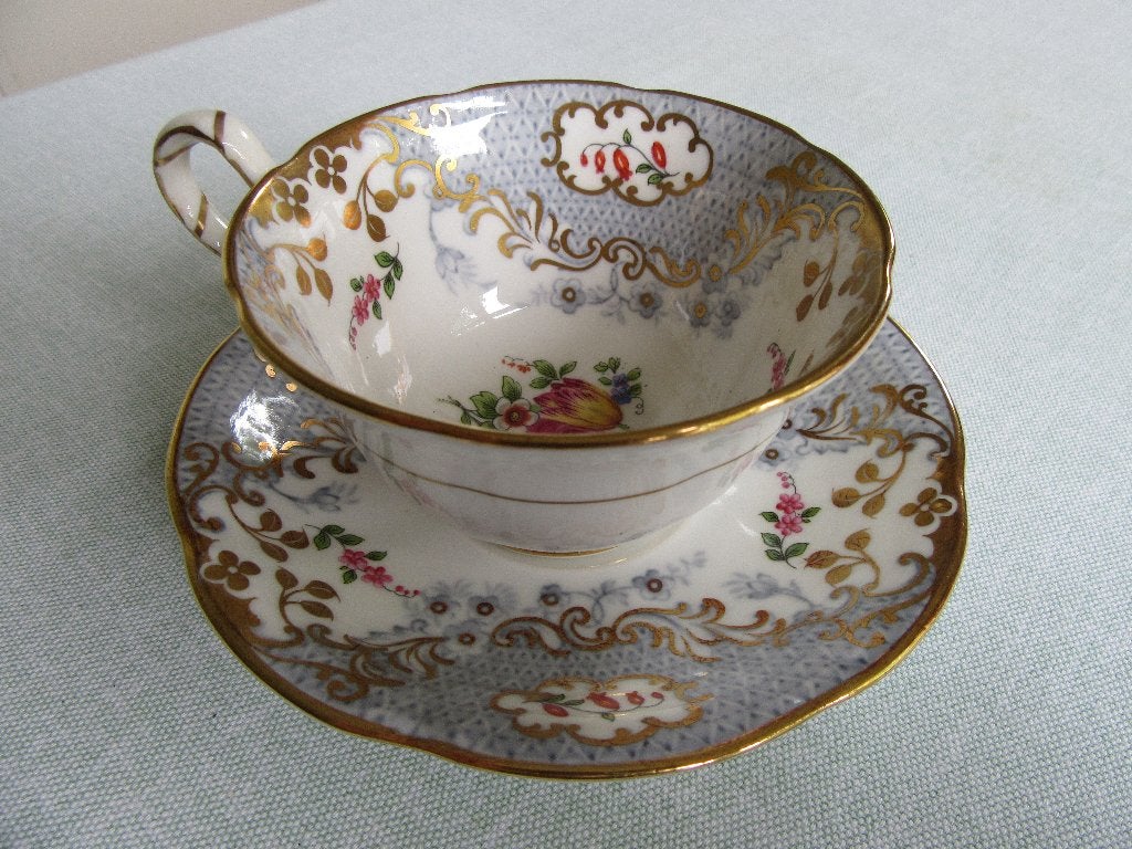 Vier vintage Engelse theekopjes, Ophalen, Gebruikt, Overige merken, Overige stijlen