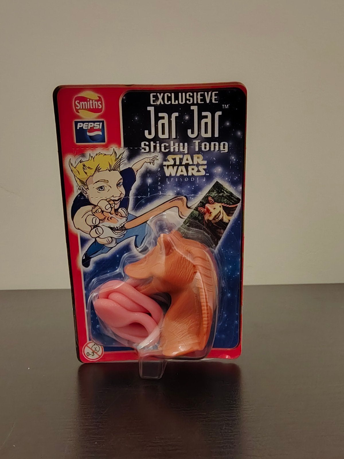 Nieuwe originele Star Wars Jar Jar sticky tong (1999), Verzamelen, Star Wars, Ophalen of Verzenden, Nieuw, Actiefiguurtje