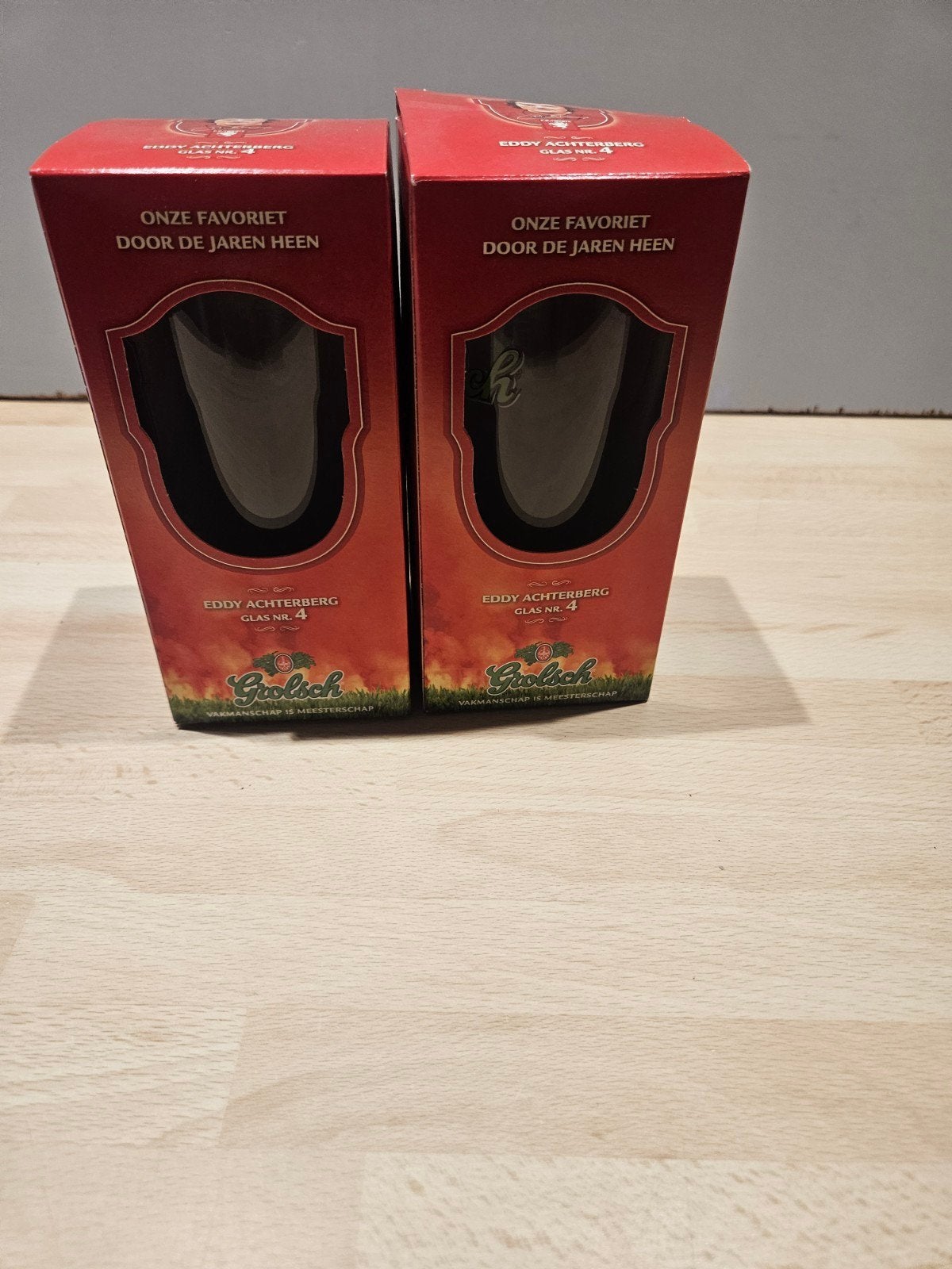 2x Grolsch Eddy Achterberg Glas nr. 4 - FC Twente, Ophalen of Verzenden, Nieuw