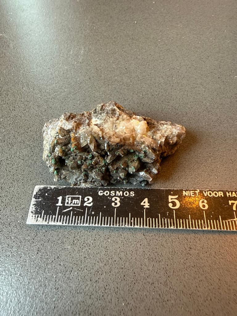 Groene Fluoriet & Kwarts Mineraal Cluster - 34 gram, Ophalen of Verzenden, Mineraal