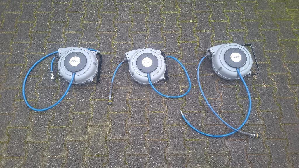 3x ZECA 804/8/S Luchthaspel haspel afroller Lucht haspel, ., Ophalen of Verzenden, Zo goed als nieuw, .
