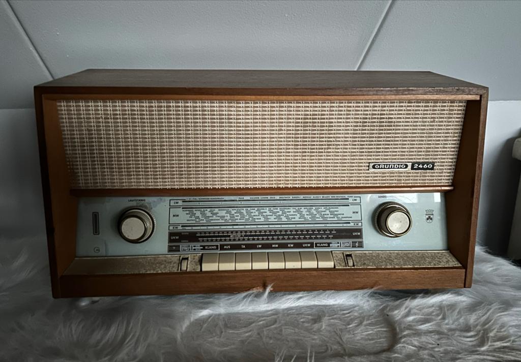 Grundig 2460 buizenradio - Vintage radio, Ophalen, Gebruikt, Radio