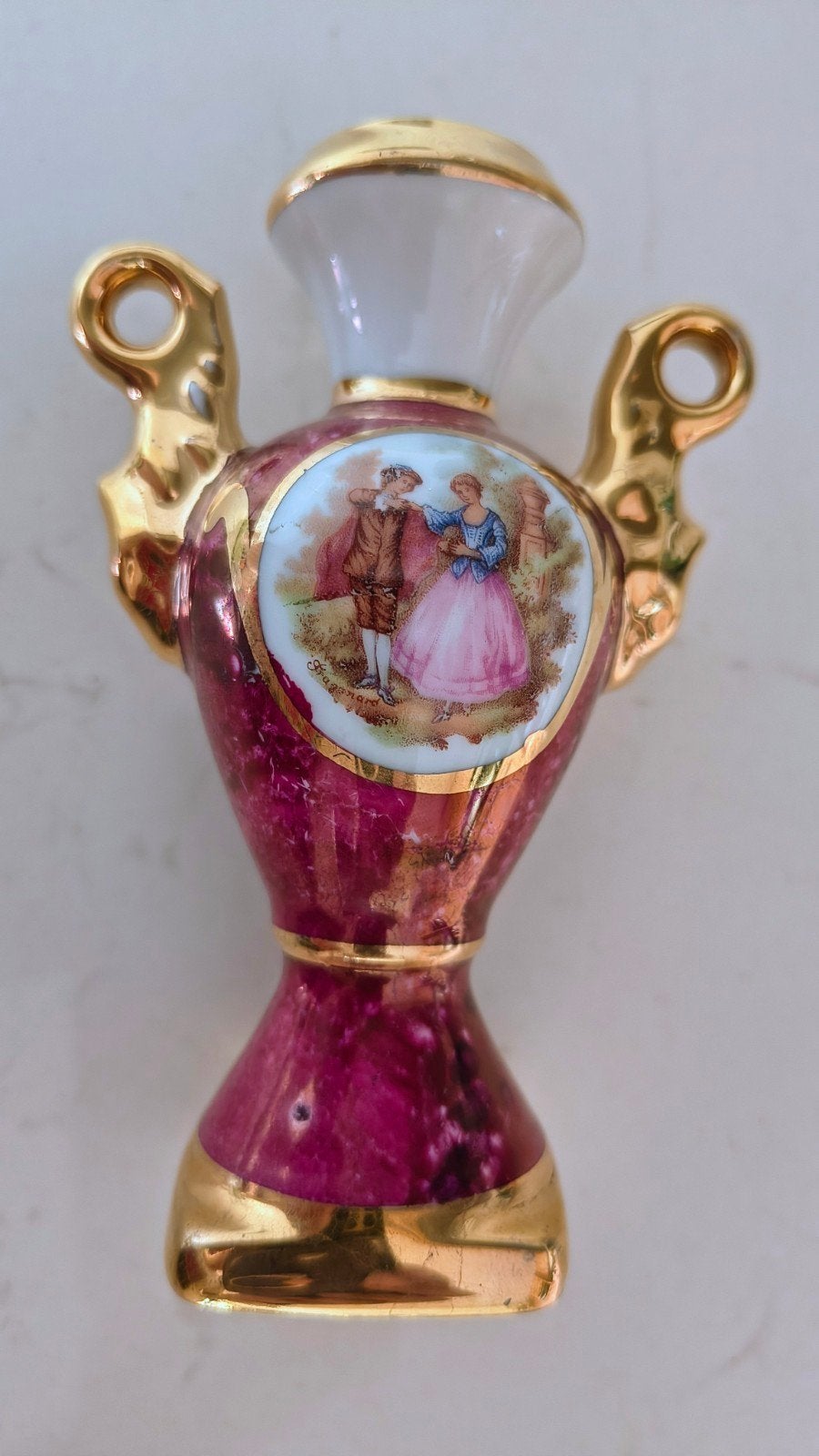 Limoges Porseleinen Vaasje 12cm, Antiek en Kunst, Antiek | Vazen, Ophalen of Verzenden