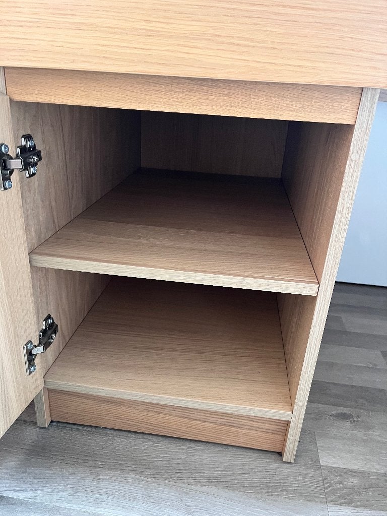 Desk with storage – good condition, Ophalen, Met lades, Gebruikt, Hout