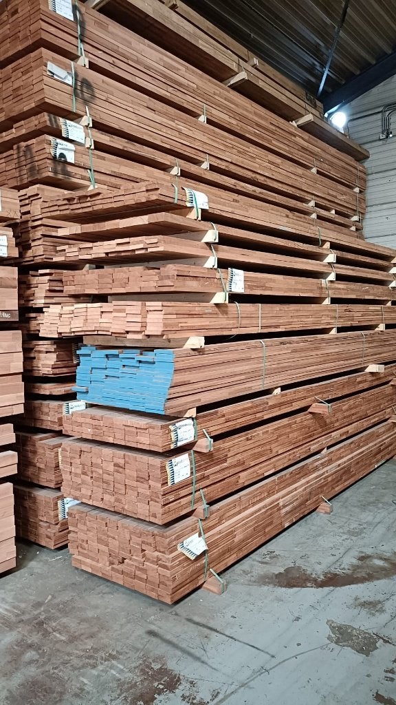 Hardhouten planken, gevingerlast in verschillende maten, Doe-het-zelf en Verbouw, Hout en Planken, Ophalen, Minder dan 25 mm, Nieuw