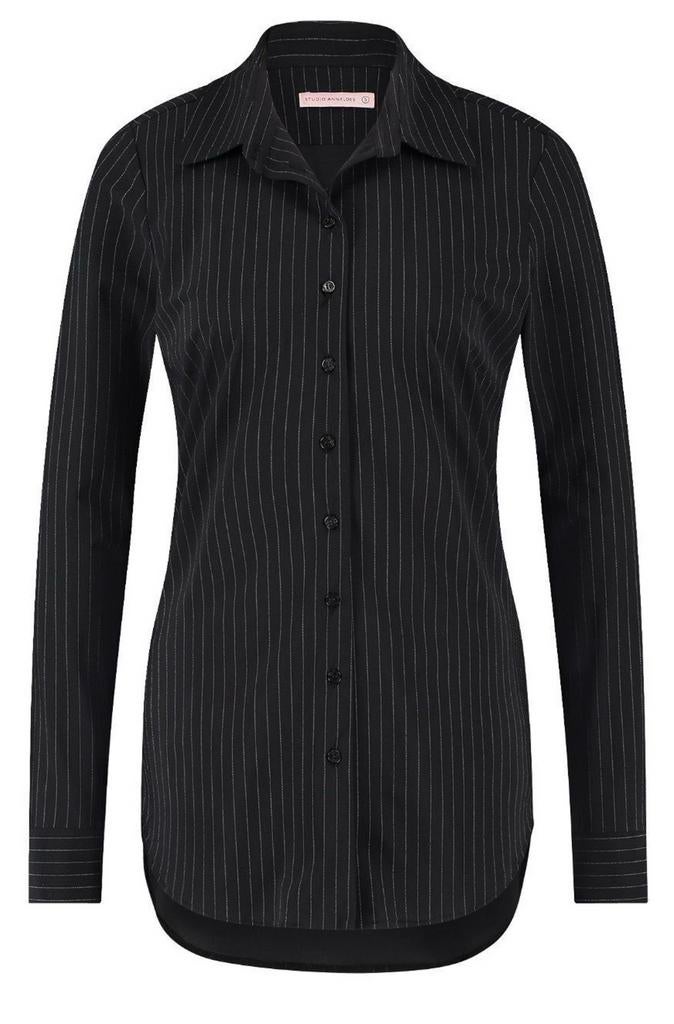 Studio anneloes poppy pinstripe blouse XXL zwart/wit, Maat 46/48 (XL) of groter, Ophalen of Verzenden, Zo goed als nieuw, X