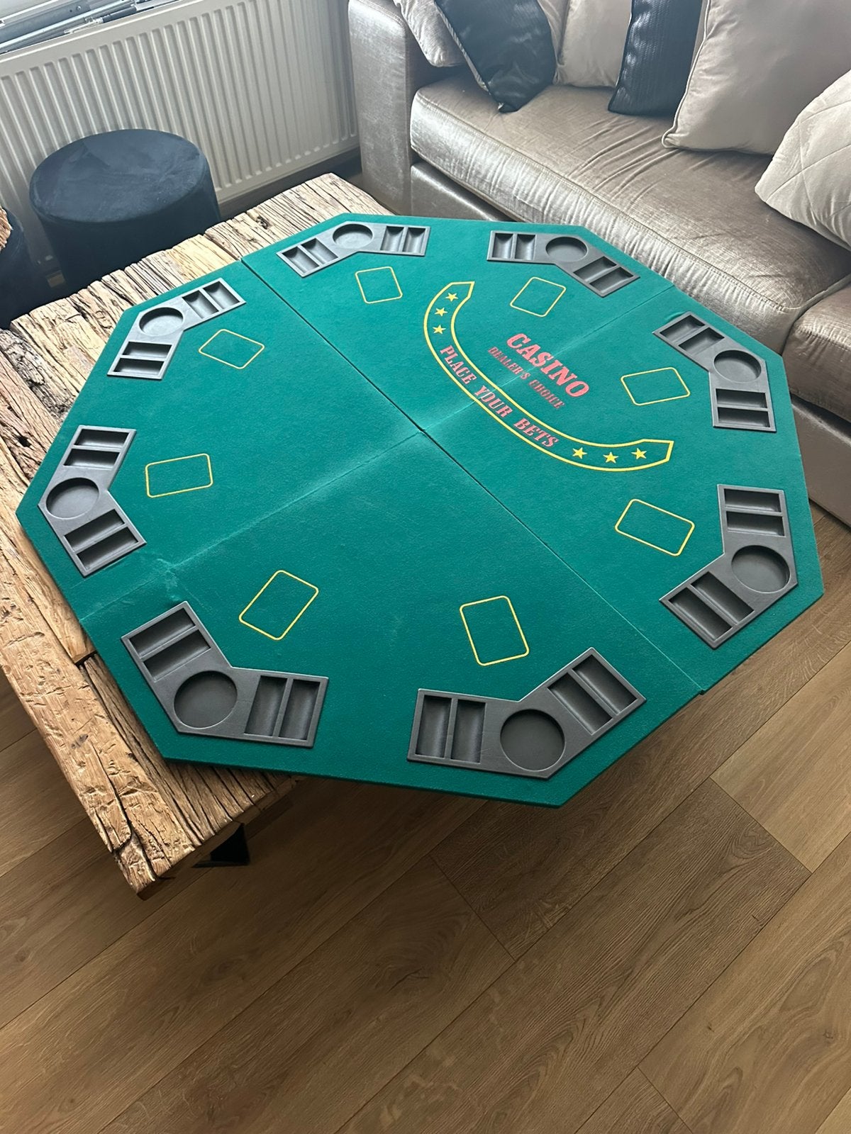 Poker tafelblad en set, Ophalen, Zo goed als nieuw