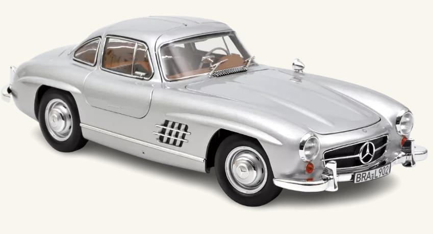 Mercedes Benz 300 SL 1954 Grijs Modelauto 1/18 Norev, Hobby en Vrije tijd, Modelauto's | 1:18, Auto, Norev, Ophalen of Verzenden