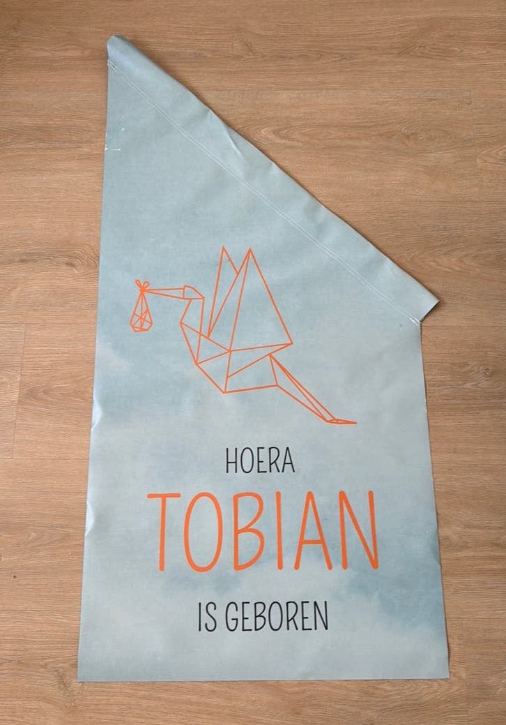 Geboortevlag Tobian, Ophalen of Verzenden, Zo goed als nieuw