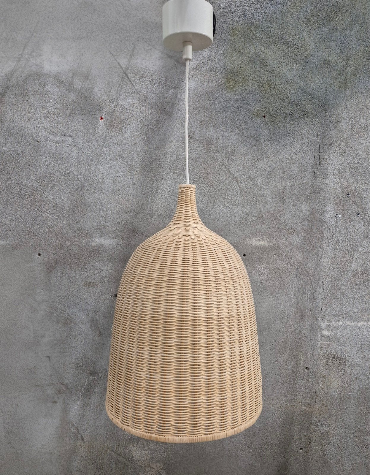 Ikea leran hanglamp 50 cm rotan, Ophalen, Zo goed als nieuw, Natuurlijk materiaal