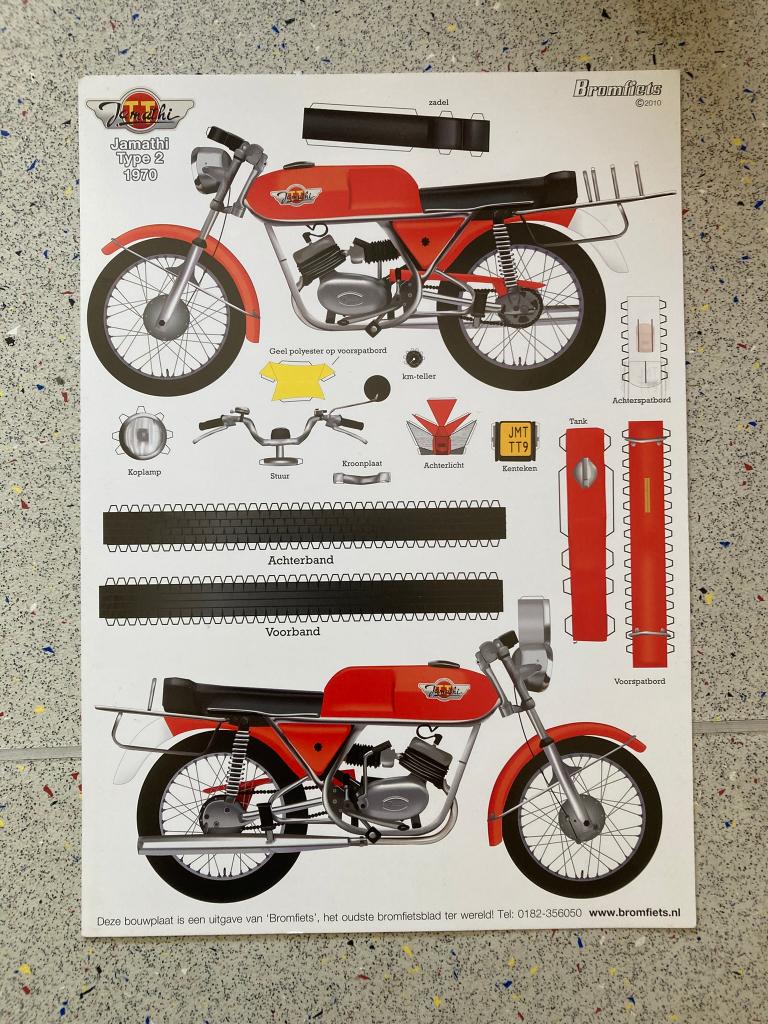 Bouwplaat Jamathi type 2 1970 Uitgave BROMFIETS, Verzenden, Nieuw