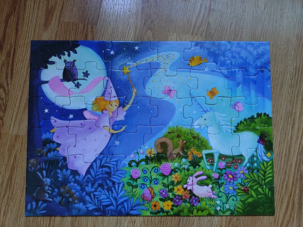 Prinses en piraat puzzel Djeco, Ophalen, 10 tot 50 stukjes, Gebruikt, 4 tot 6 jaar