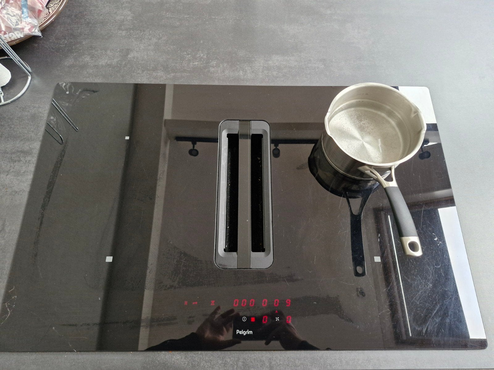 Pelgrim IKR3084F inductiekookplaat glas kapot, werkt perfec, Ophalen, Gebruikt, 4 kookzones, Inbouw