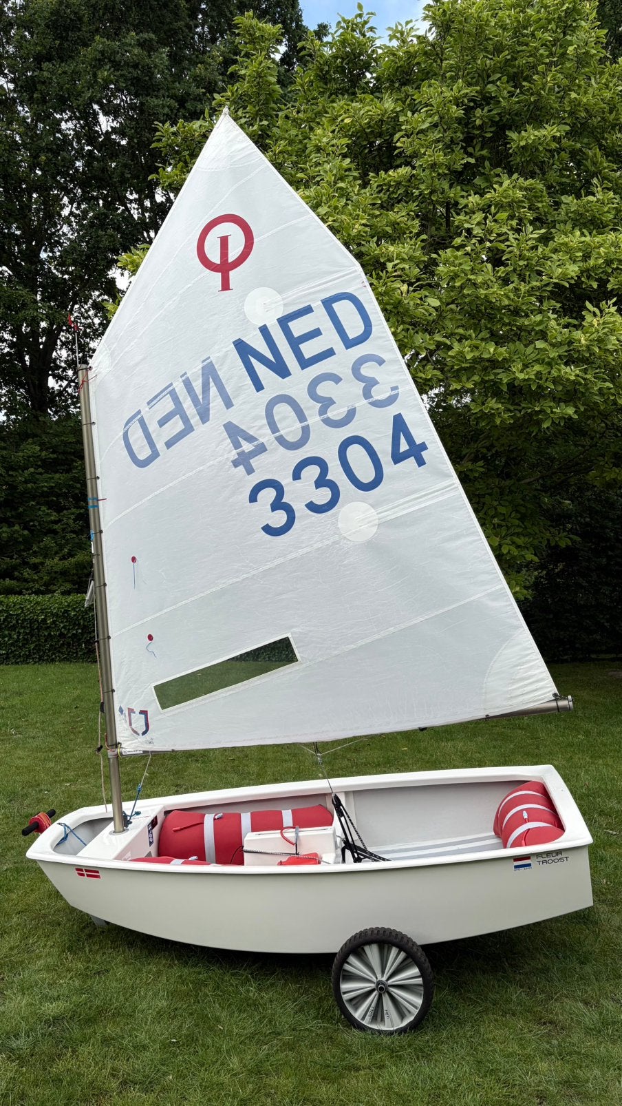 Winner 3D star wedstrijd optimist NED3304, Watersport en Boten, Ophalen, Gebruikt, Polyester, Optimist