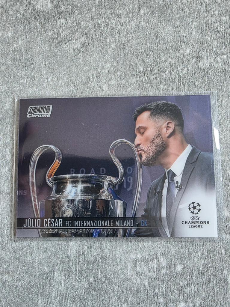 Júlio César Topps Stadium Club Chrome Champions League, Ophalen of Verzenden, Zo goed als nieuw, Losse kaart