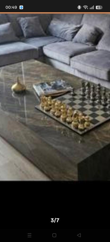Salontafel Marmerlook zeer exclusief model, Ophalen, 200 cm of meer, 50 tot 100 cm, Zo goed als nieuw