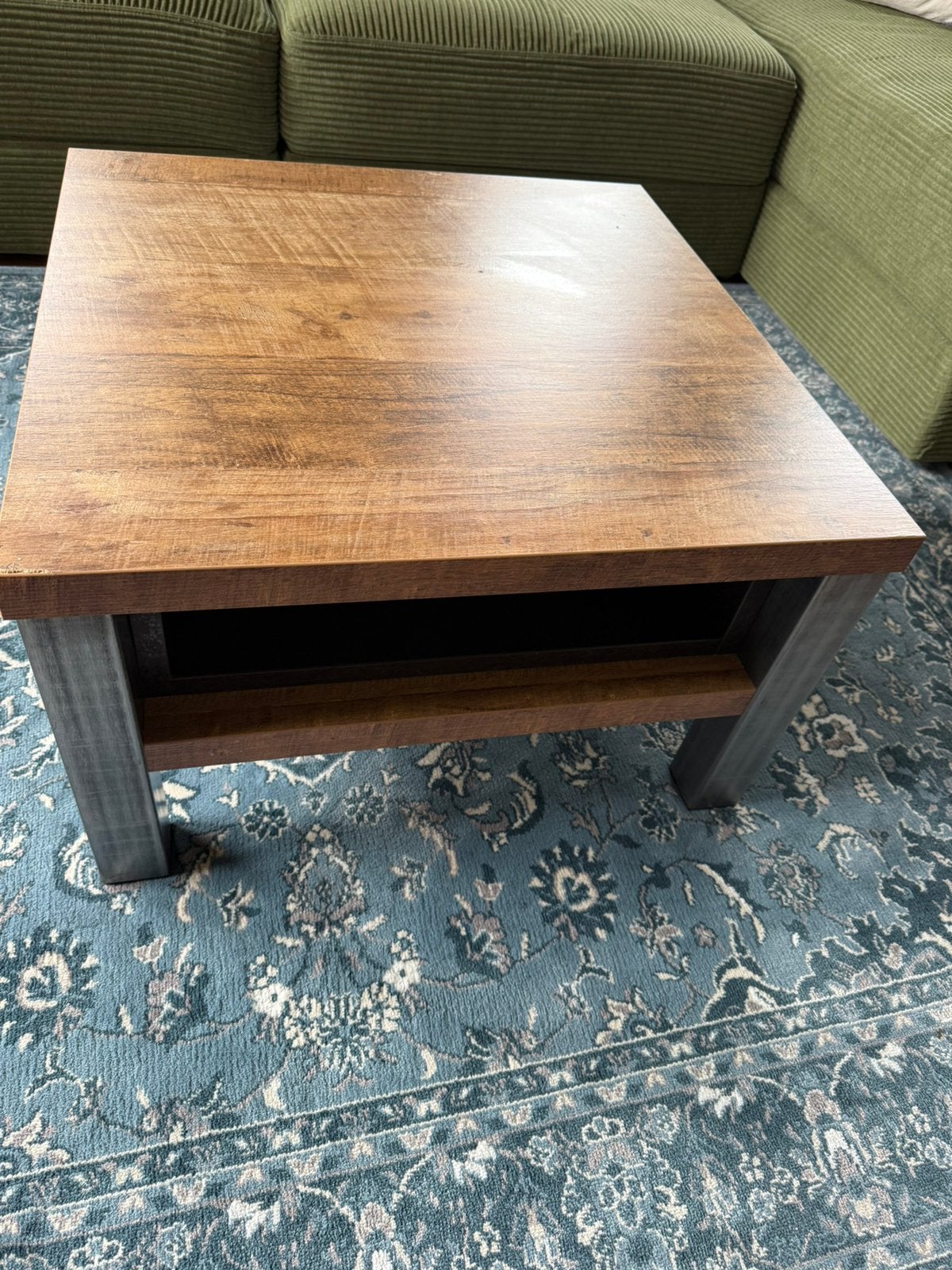 Mangohout salon tafel, Ophalen, Gebruikt, Rond, 50 tot 100 cm