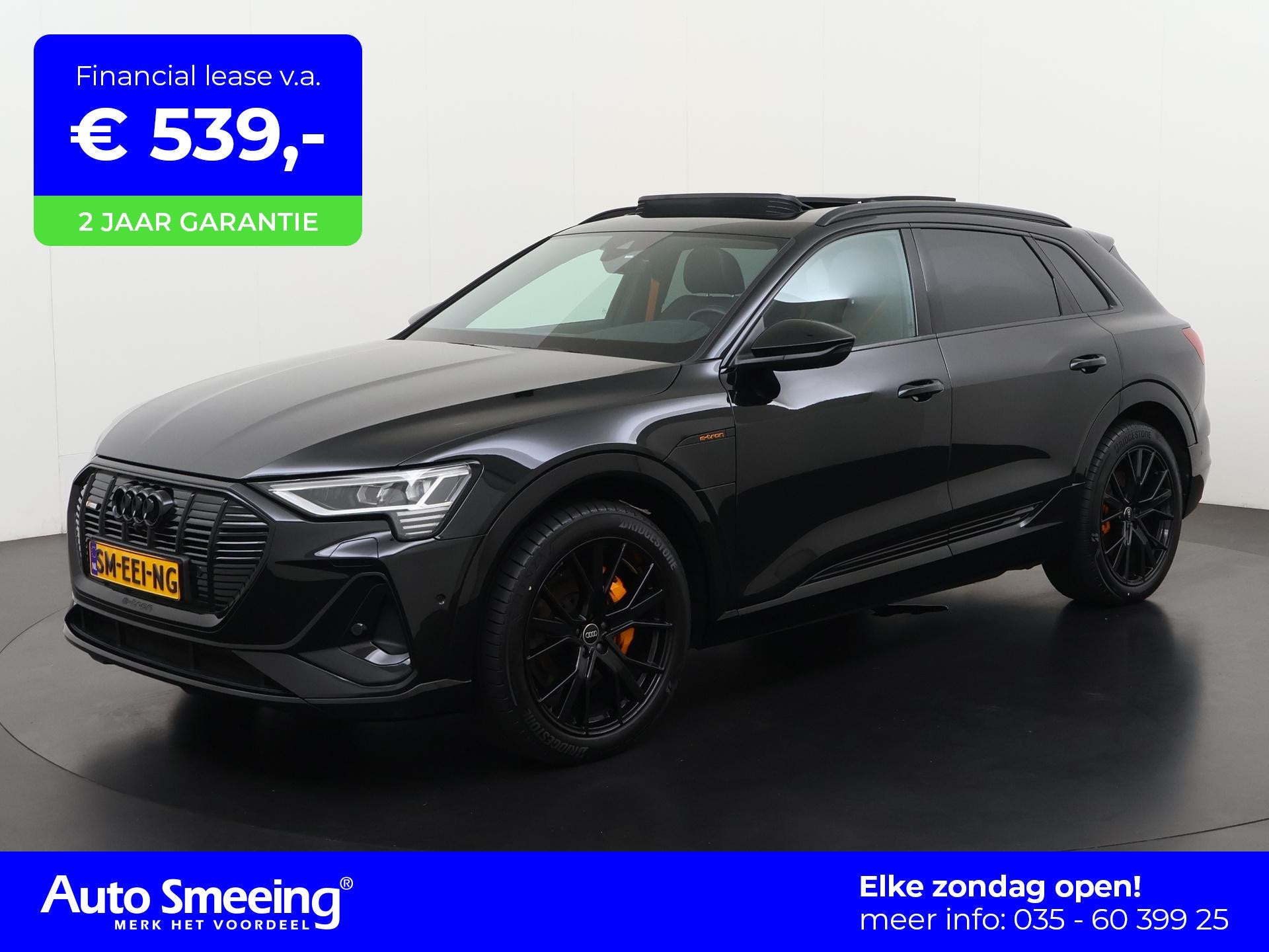 Audi e-tron 55 quattro S-Line Black Edition 95 kWh | SOH 93%, Auto's, Automaat, 12 maanden, 95 kWh, Leder en Stof