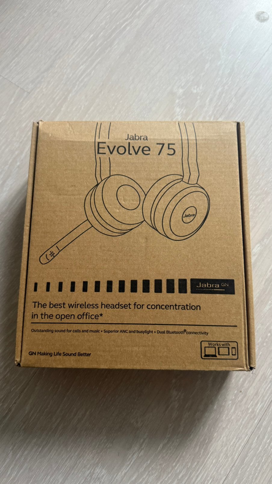 Jabra Evolve 75, Audio, Tv en Foto, Koptelefoons, Overige merken, Nieuw, Draadloos, Op oor (supra aural)