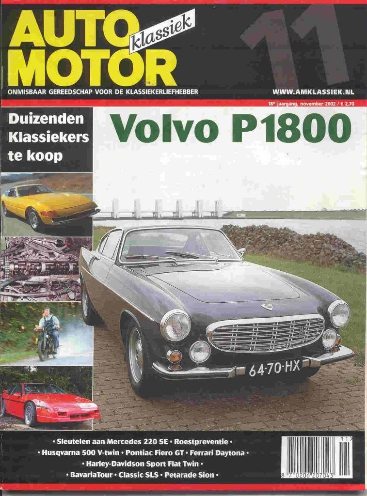 Auto Motor Klassiek 11 2002 Volvo P1800. Pontiac Fiero GT, Ophalen of Verzenden, Nieuw, Volvo