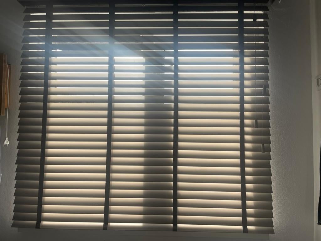 Houten luxaflex NIEUW in doos, Ophalen of Verzenden, Nieuw, Grijs