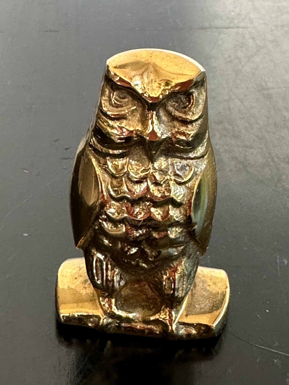 Zwaar messing / koper Uil Beeldje 5.5 cm, Ophalen of Verzenden