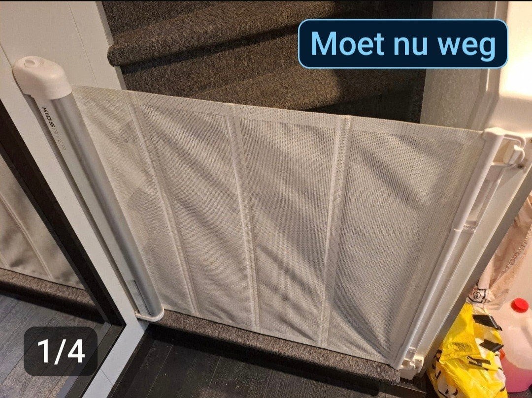 Kidsriver Twist Oprolbaar Traphekje - Wit, Kinderen en Baby's, Ophalen, Overige materialen, Oprolhekje, Zo goed als nieuw