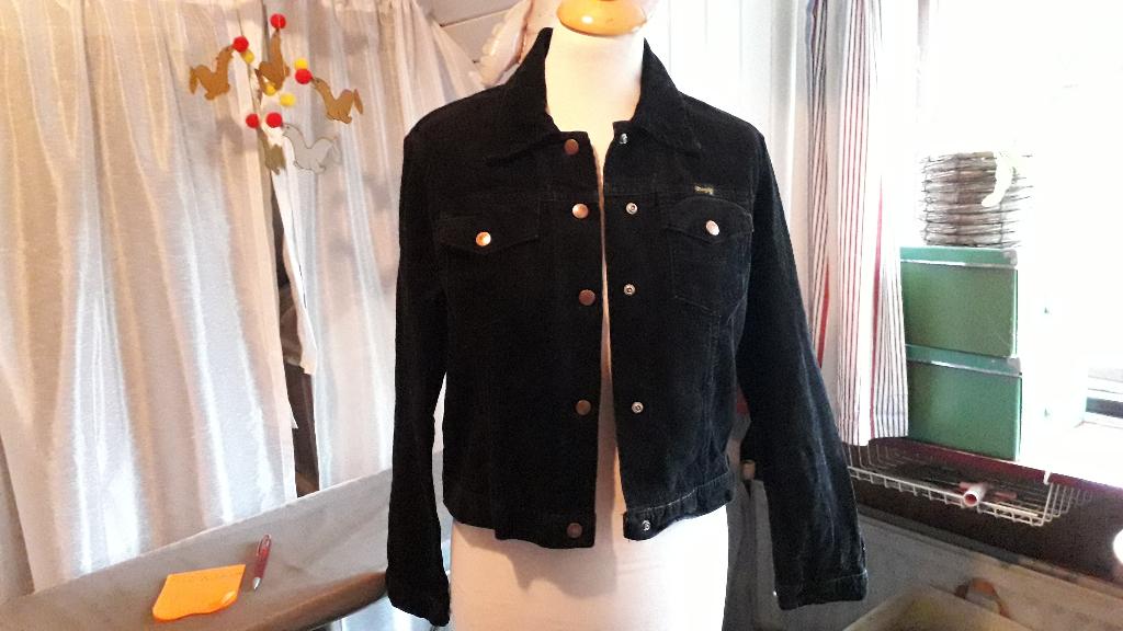 Wrangler corduroy jasje zgan jaren 80 Zwart Mt 36/38. 20,00, Zwart, Zo goed als nieuw, Maat 36 (S), Wrangler