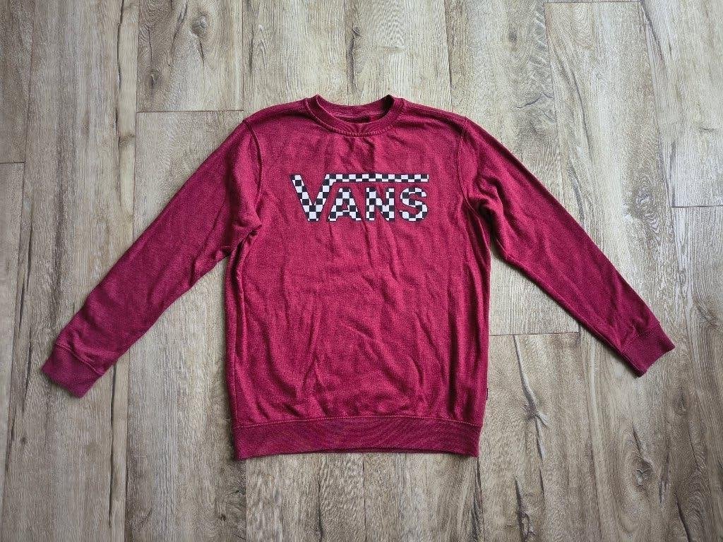 Prachtige bordeaux rode trui van Vans, S. Geblokte letters., Onb, Ophalen of Verzenden, Onb, Maat 36 (S)