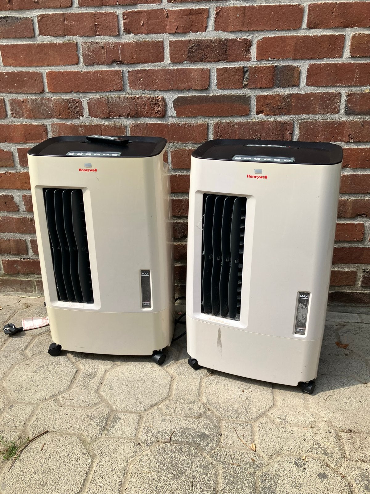 Honeywell Mobiele Airco (2 stuks) met Afstandsbediening, Witgoed en Apparatuur, Ophalen, Gebruikt, Minder dan 60 m³, 3 snelheden of meer