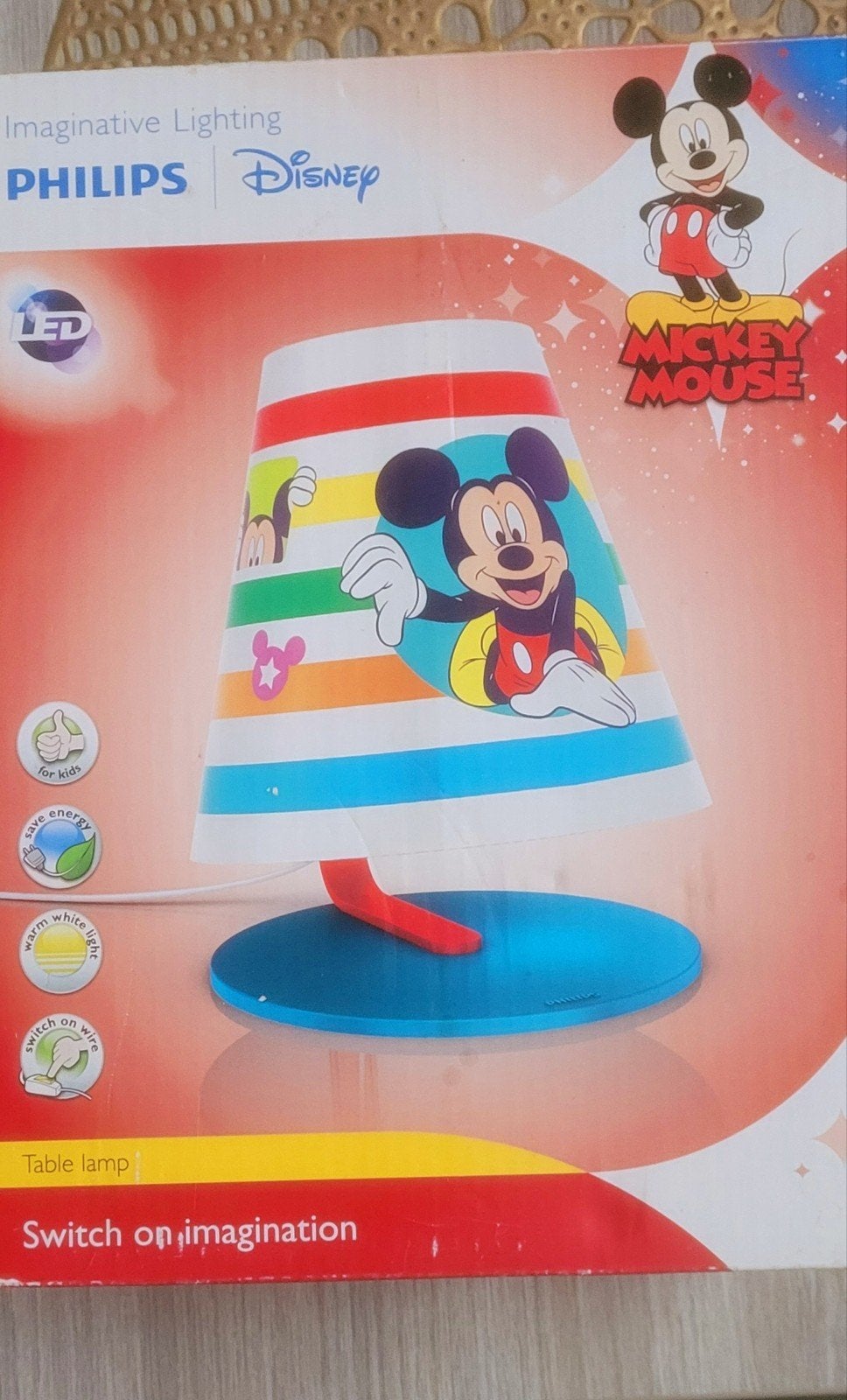 Philips Disney Mickey Mouse LED Tafellamp - Nieuw, Kunststof, Meerkleurig, Kinderlamp, Nieuw
