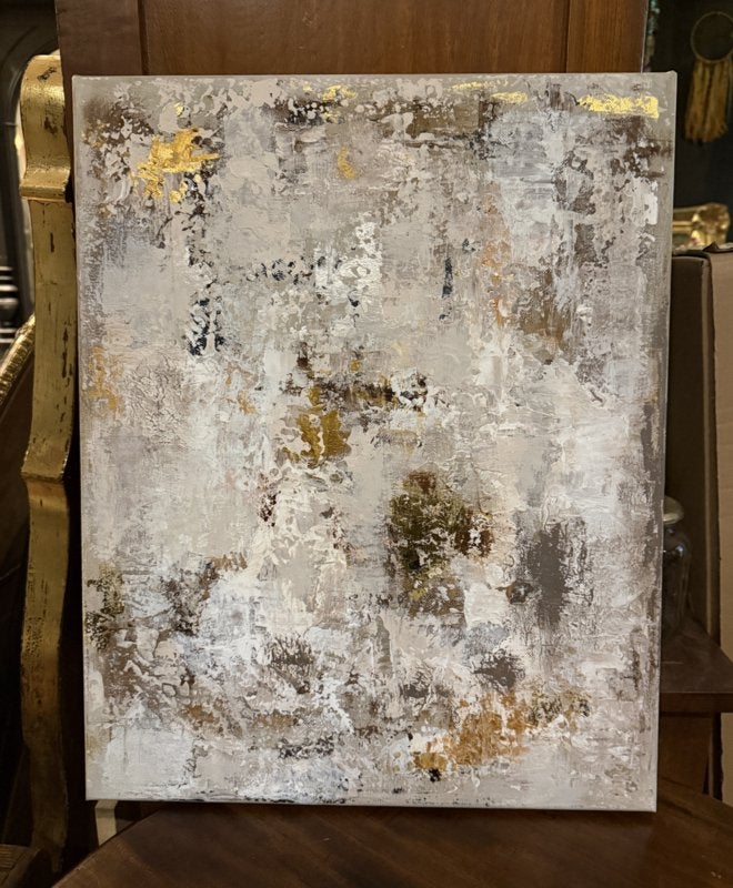 Schilderij zonder lijst 50x40 unframed canvas kunstdoek VdlM, Antiek en Kunst, Ophalen of Verzenden, Gesigneerd, Acrylverf, Abstract