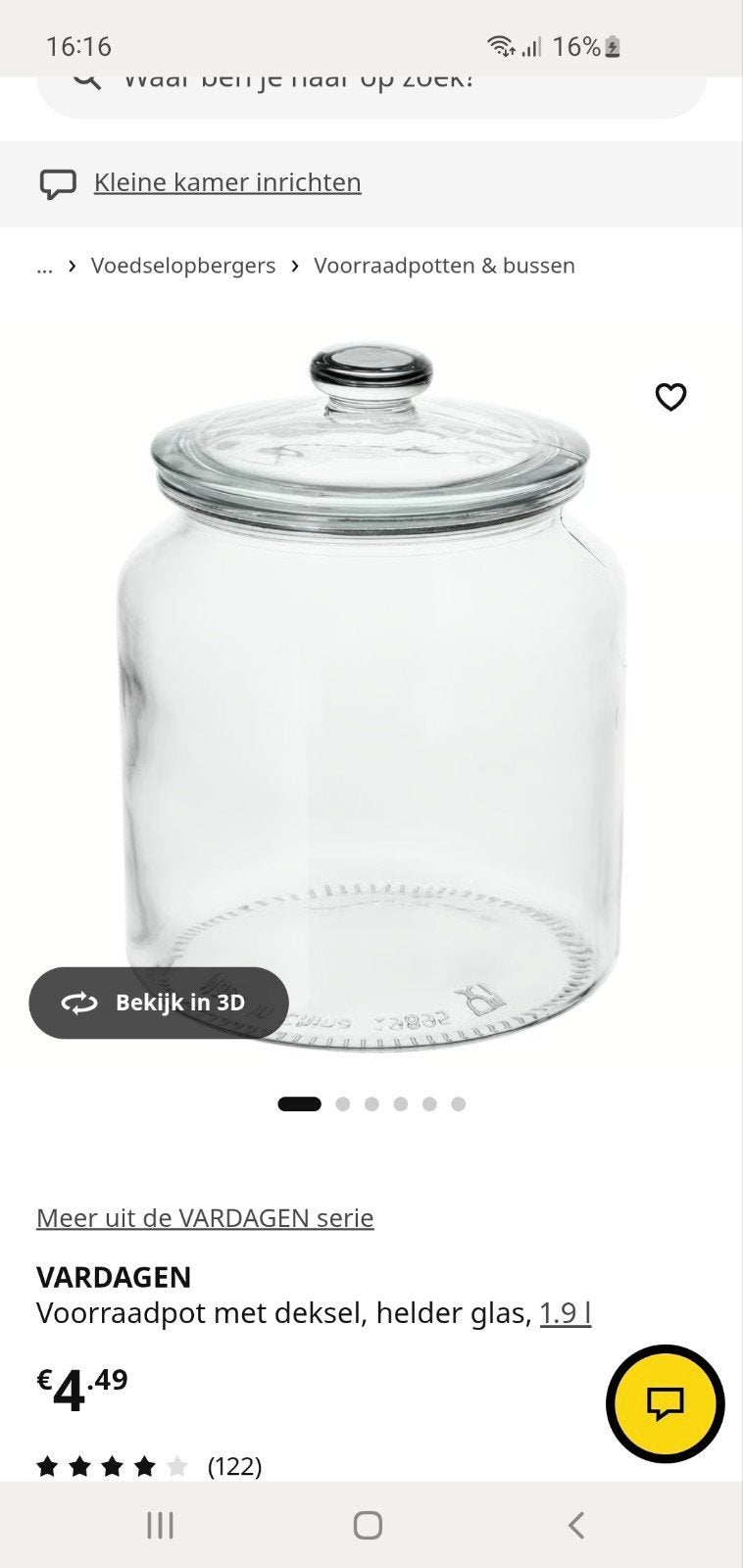 Ikea 6 vooraadpotten, Huis en Inrichting, Ophalen of Verzenden