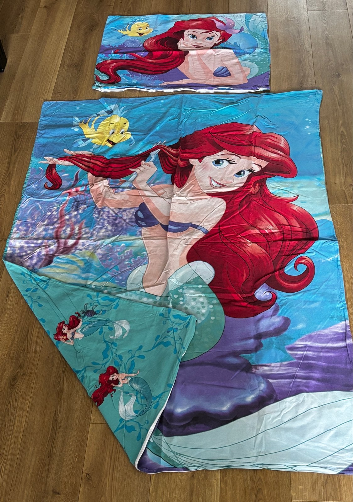 Disney Ariel de Kleine Zeemeermin Dekbedovertrek Eenpersoons, Gebruikt, Eenpersoons, Meerkleurig, Dekbedovertrek