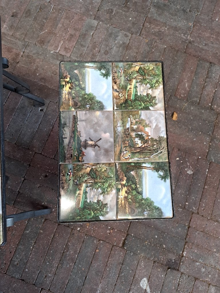 Bijzettafels, Minder dan 55 cm, Gebruikt, Metaal of Aluminium, Rechthoekig