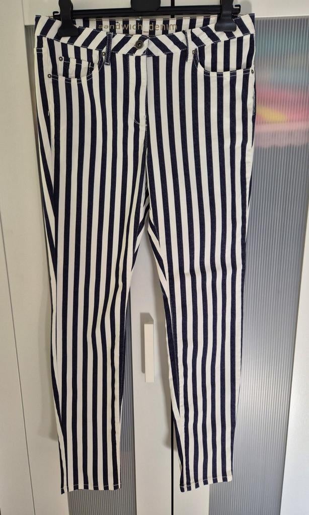 Broek van Sandwich, Kleding | Dames, Broeken en Pantalons, Blauw, Maat 42/44 (L), Nieuw, Ophalen of Verzenden