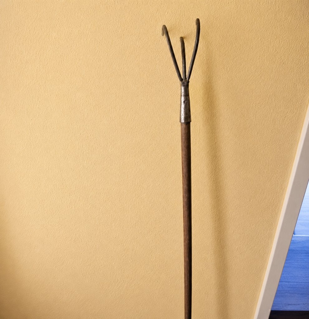 3 tand grondbreker/metaal met houten steel (1.25 m), Ophalen, Gebruikt, Cultivator