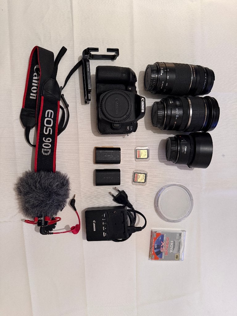 Canon EOS 90D + 3 Lenzen + Accessoires – Complete Camera Set, Audio, Tv en Foto, Spiegelreflex, Verzenden, Canon, 32 megapixels